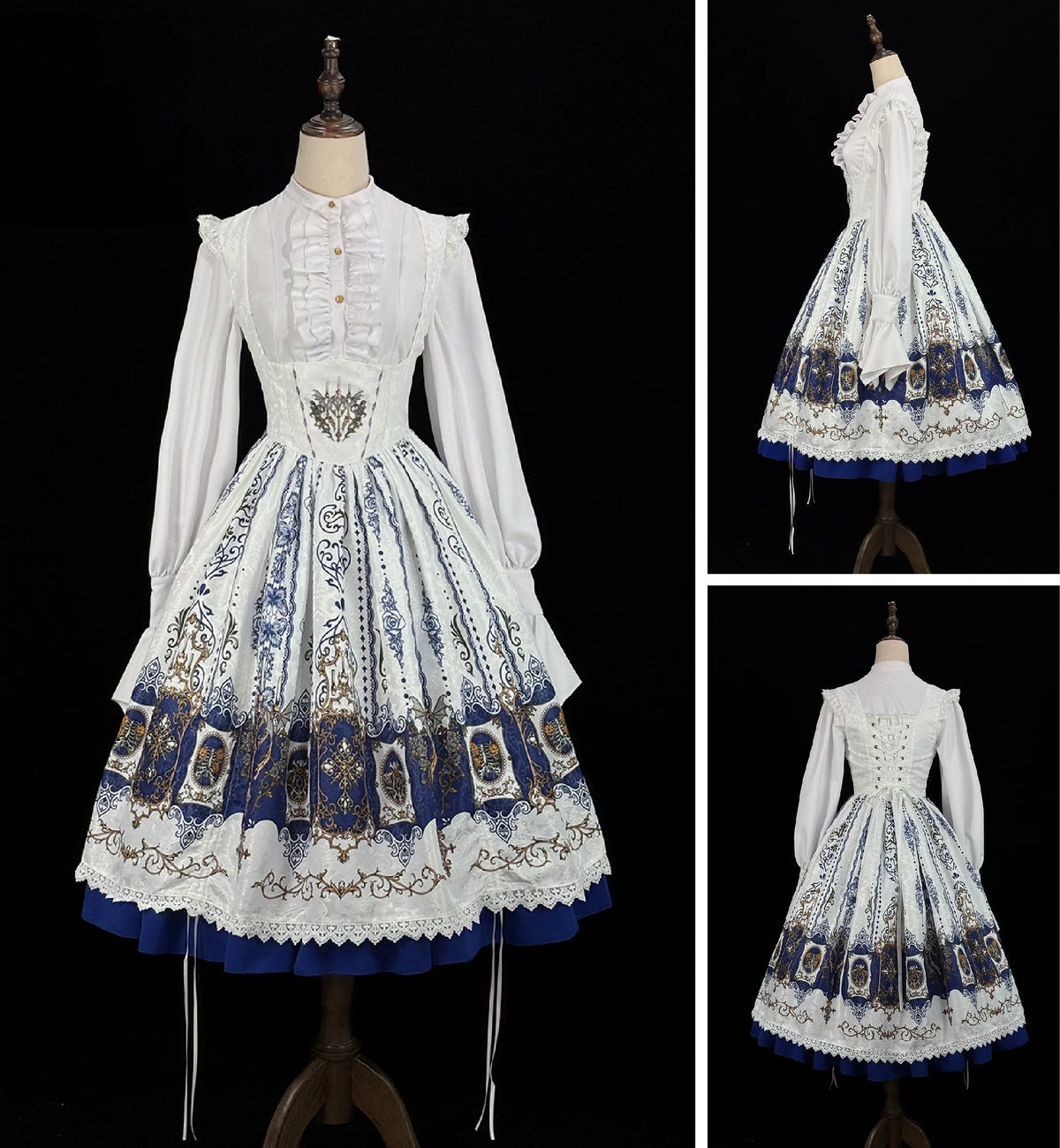 Blood Night Lamplighter Gothic Vintage Lolita Bustier JSK Dress