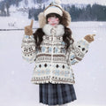 Girly Style Fair Isle Winter Coat  MGD0011