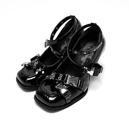 Lolita Gothic Punk High Heels Shoes LE5013