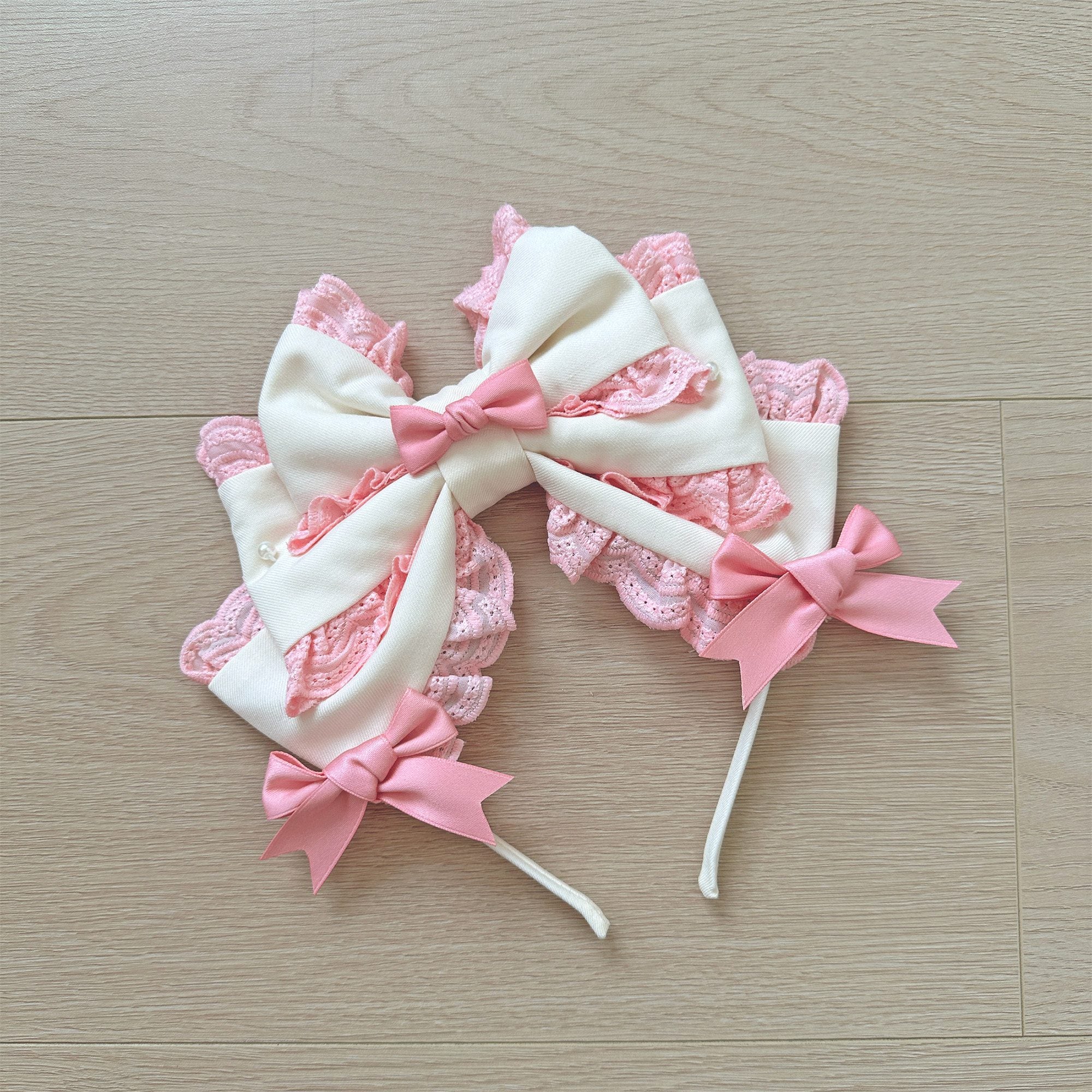 Cream Fondant Sweet Pink Retro 6-Panel Cut Original Lolita JSK