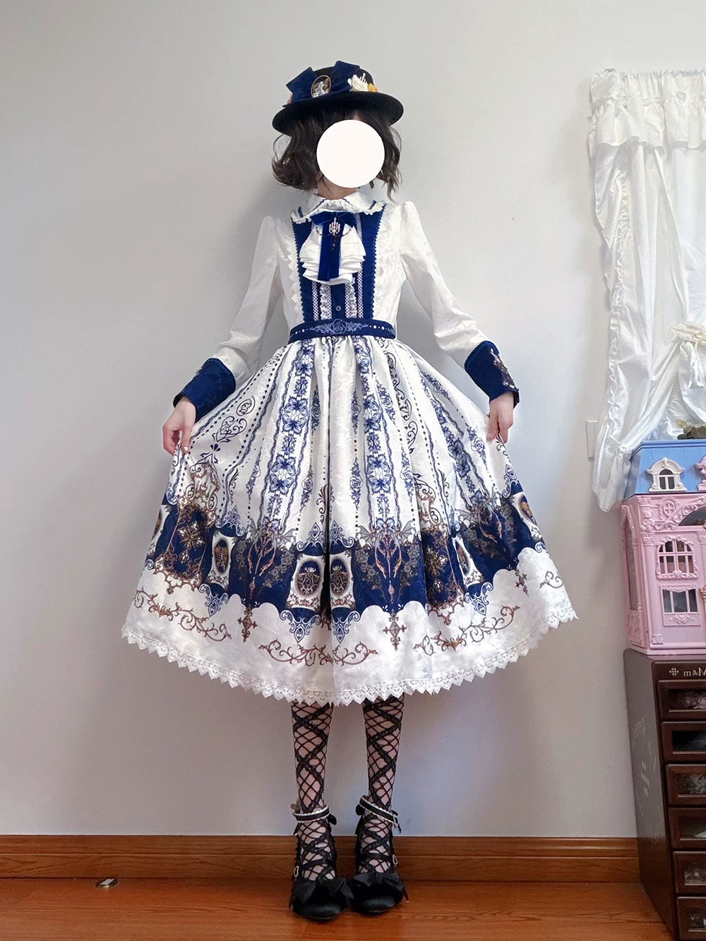 Blood Night Lamplighter Gothic Vintage Lolita OP Dress & SK Skirt