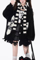 Soft Alternative Y2K Faux Fur Knit Cardigan Sweater