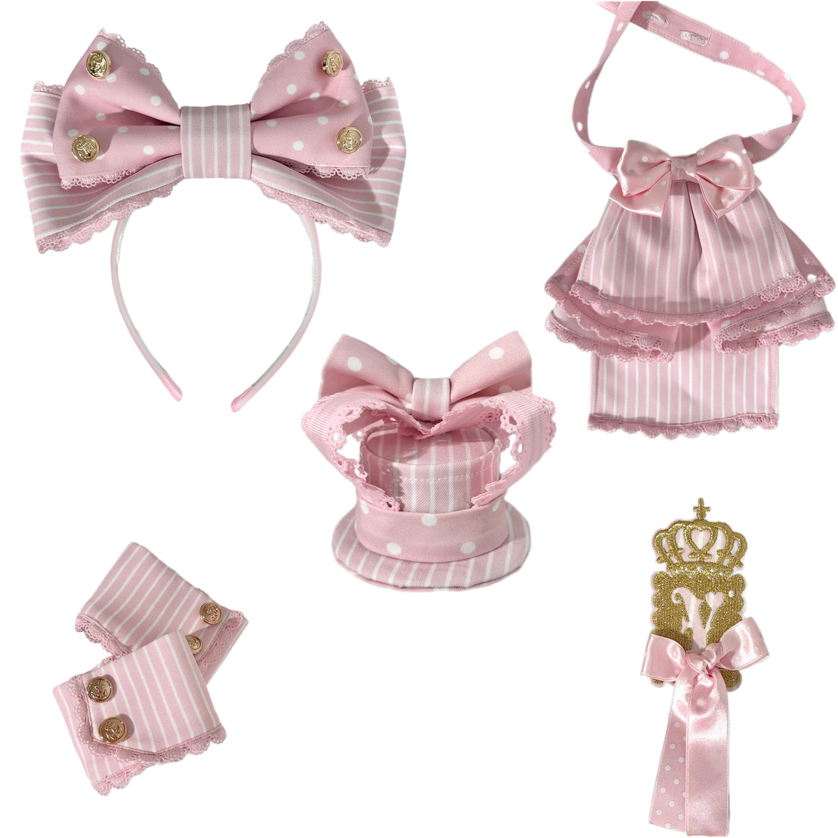 New Century Princess Pink Gold Lolita Accessories Set