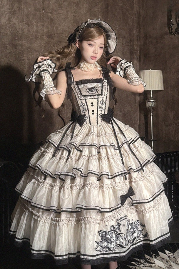 Unnamed Swan Classic Lolita JSK Dress Set