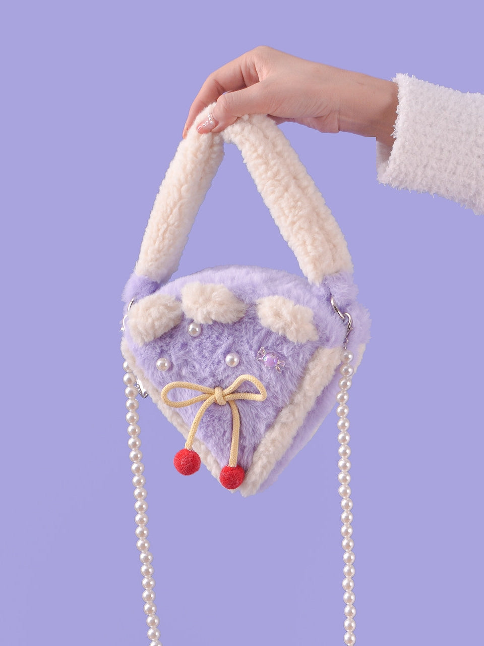 Matcha Cake Kawaii Plush Mini Storage Crossbody Bag