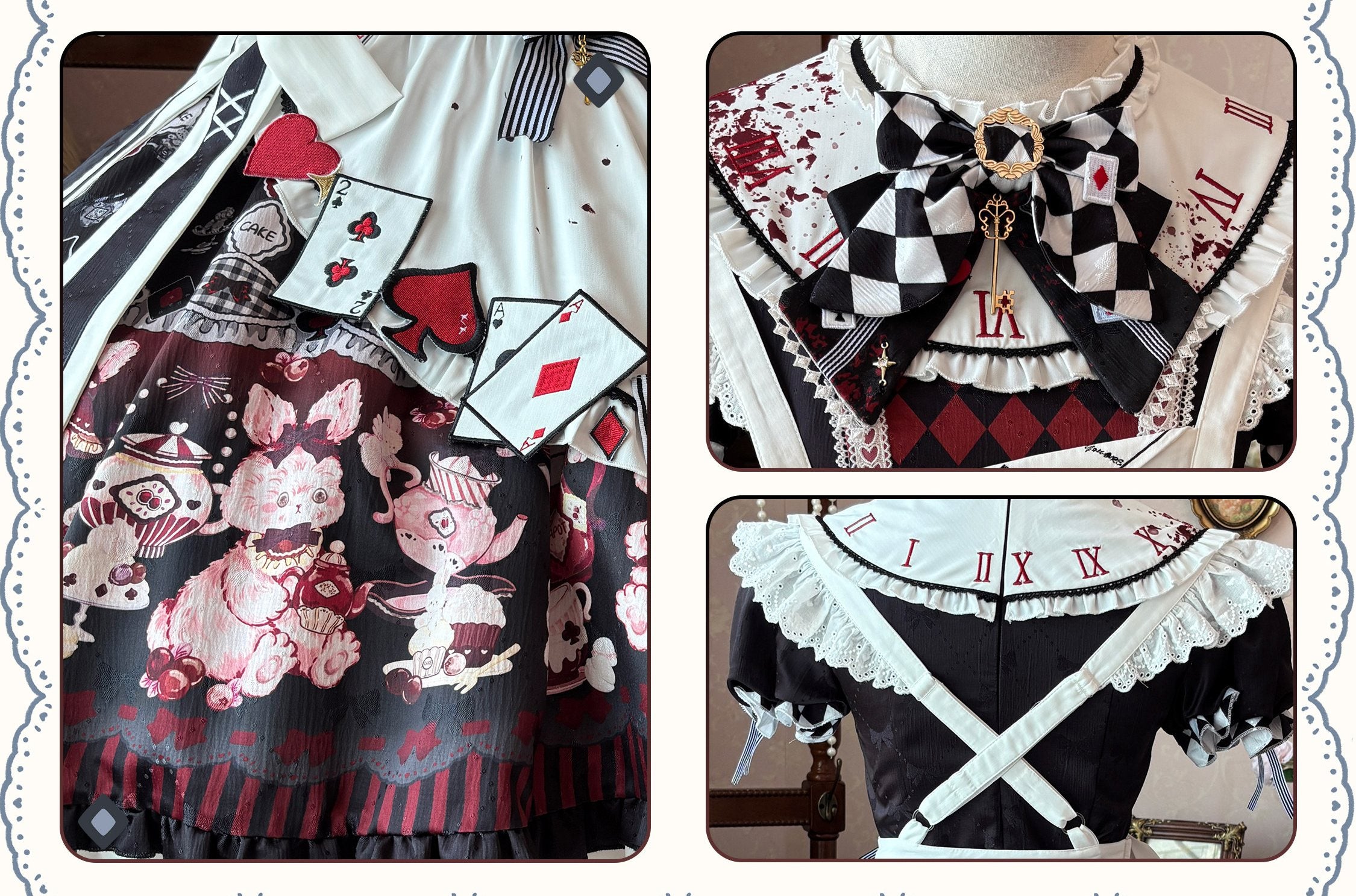 Alice Lolita Black & Red OP Dress