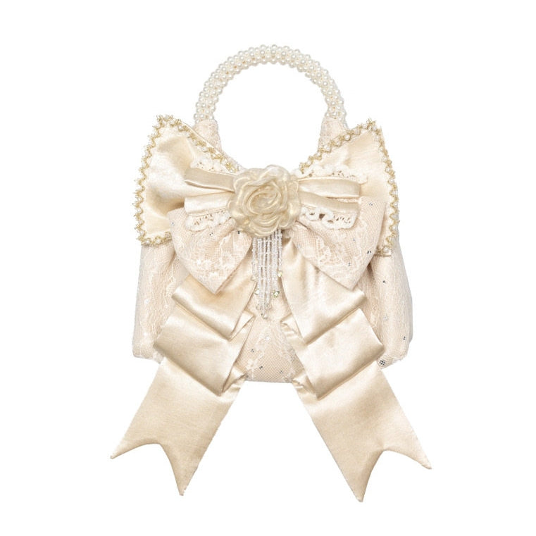 Slavic Heiress Satin Gilded Bow Handbag