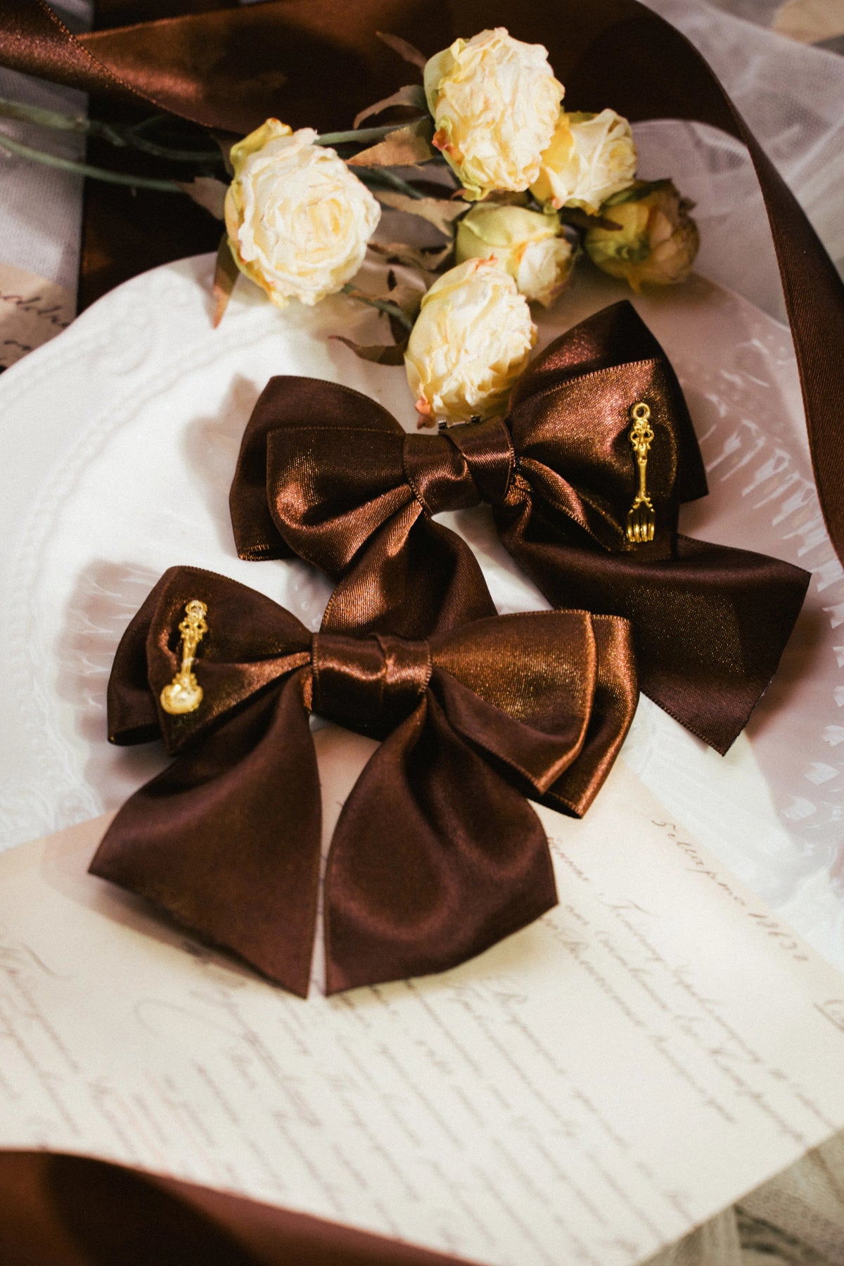 Afternoon Tea Vintage Bow Square Toe Mid Heel Lolita Mary Jane Pumps