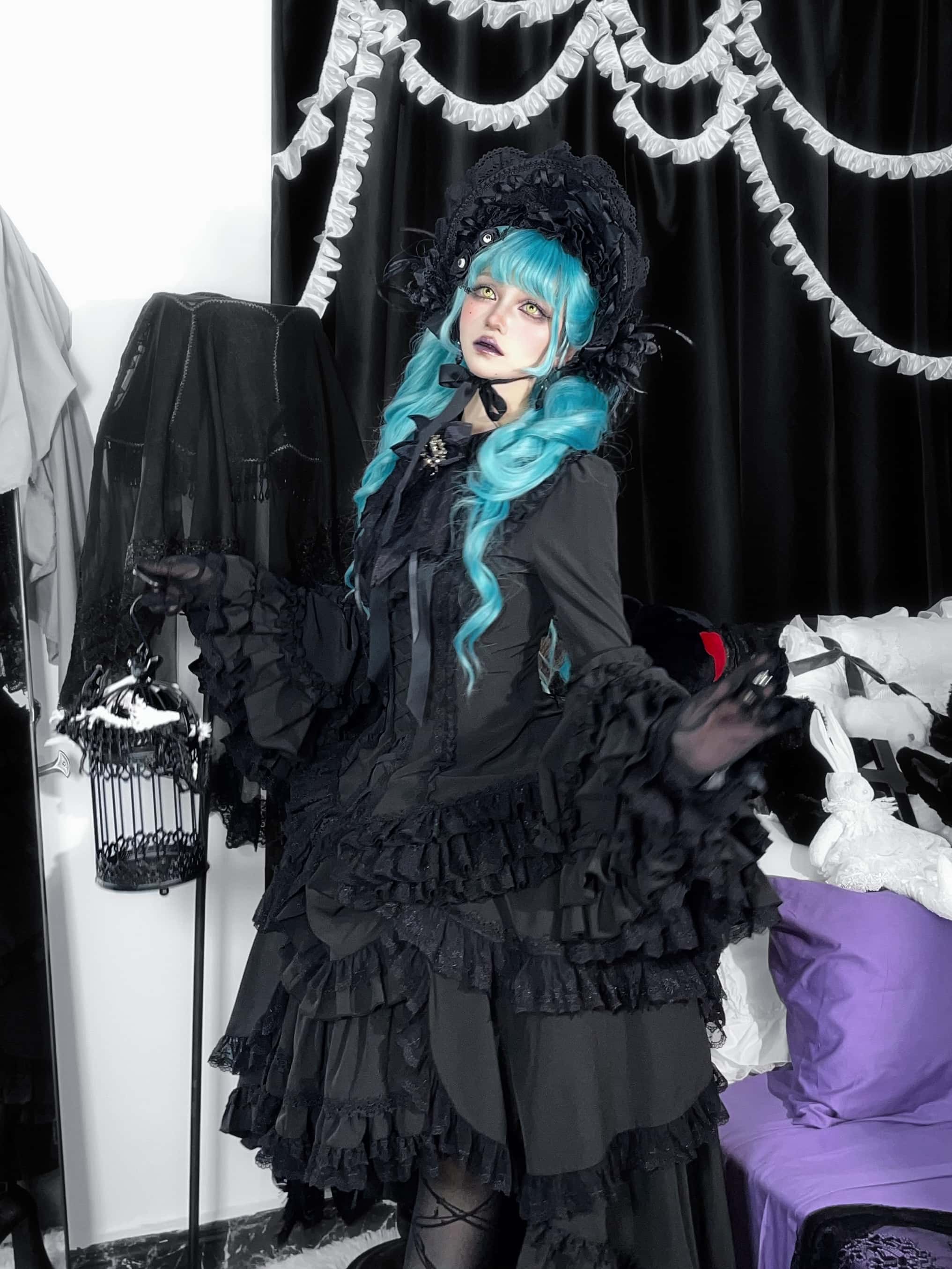 Phoenix Gothic Lolita Blouse & SK Dress Set