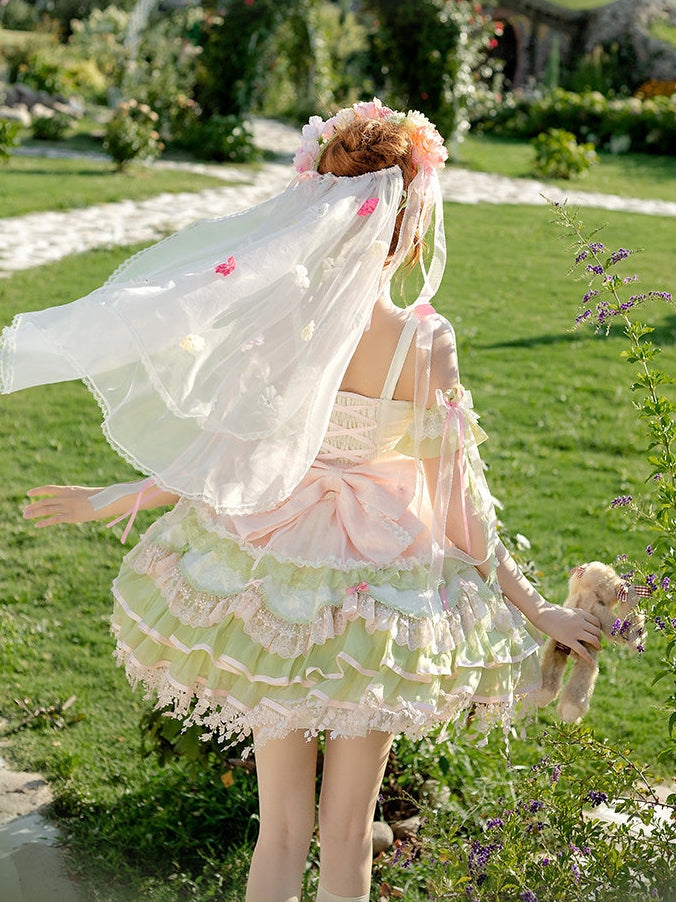 Blossom Summer Sweet Ballet Lolita Floral JSK Set