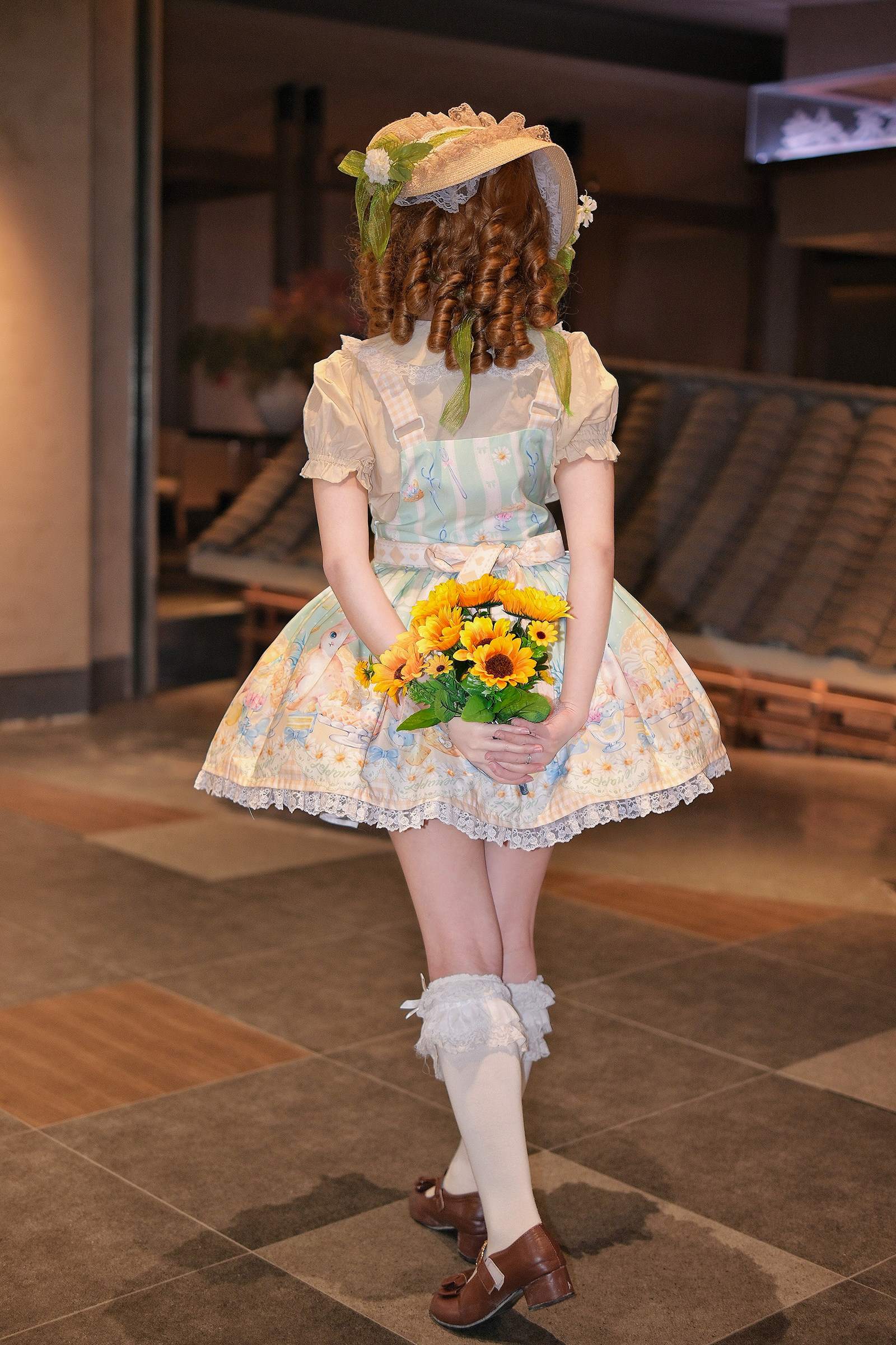 Pineapple Mew Lolita Sweet Print Dress