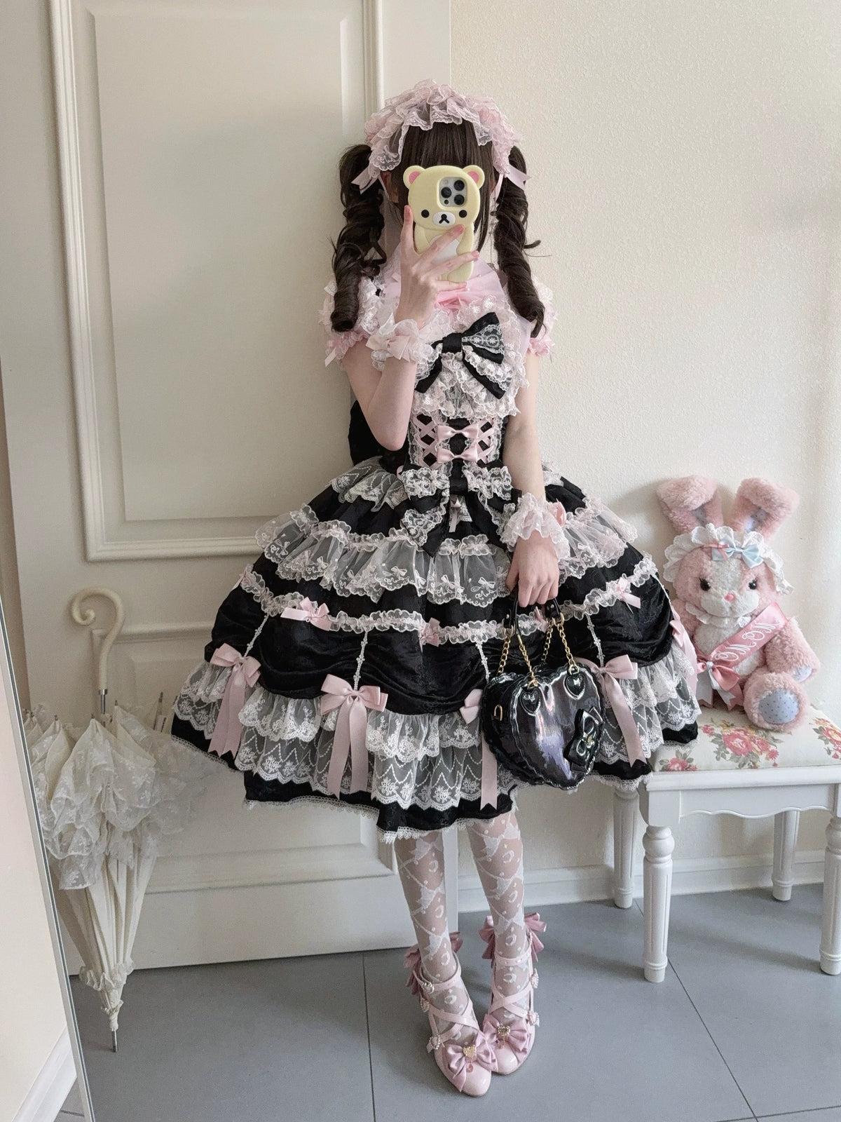 Satin Keepsake Casket Doll-style Sweet Lolita JSK Suspender Dress