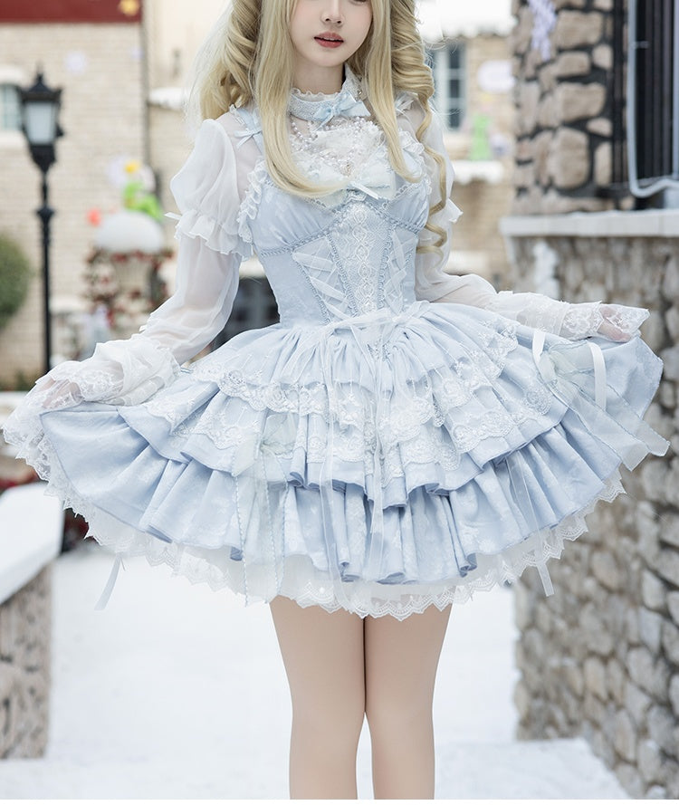 Lolita Elegant Embroidered Lace JSK Dress LC1004