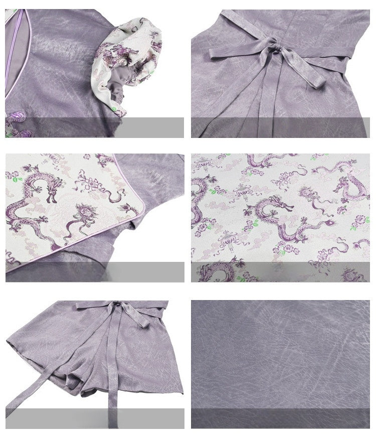 Agarwood Charm Dragon Pattern Jumpsuit
