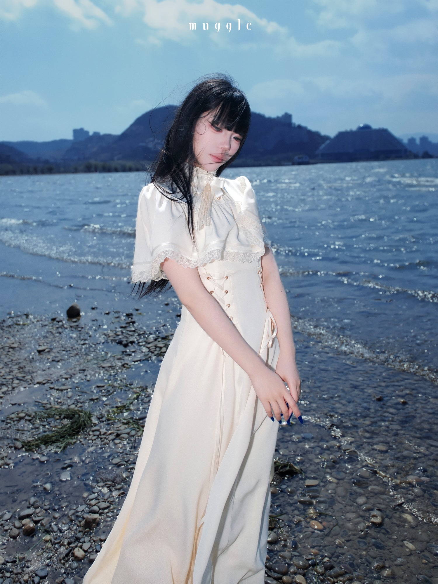 Sweet Ryōsangata Long Lace Dress LR2352