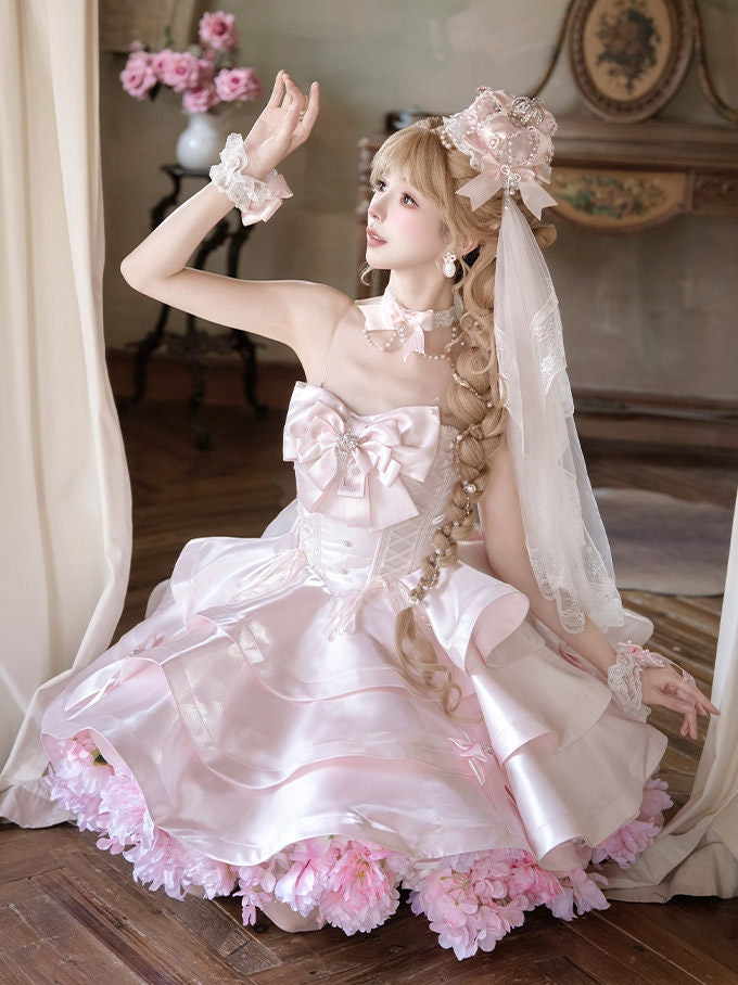 Satin Fantasy Lolita Long Length Cocktail Dress