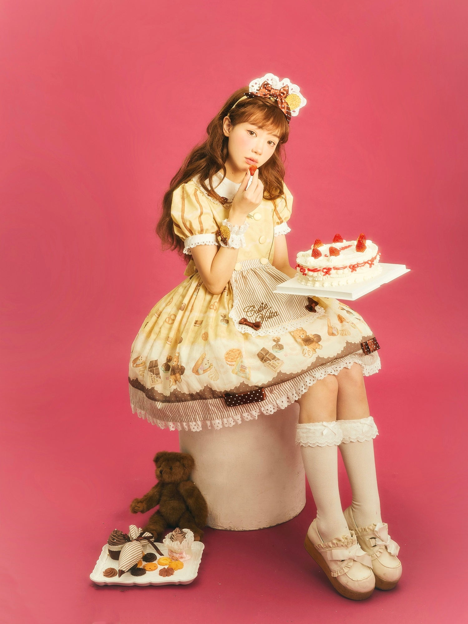 Patisserie Forever Happiness Lolita Yellow OP Dress Set