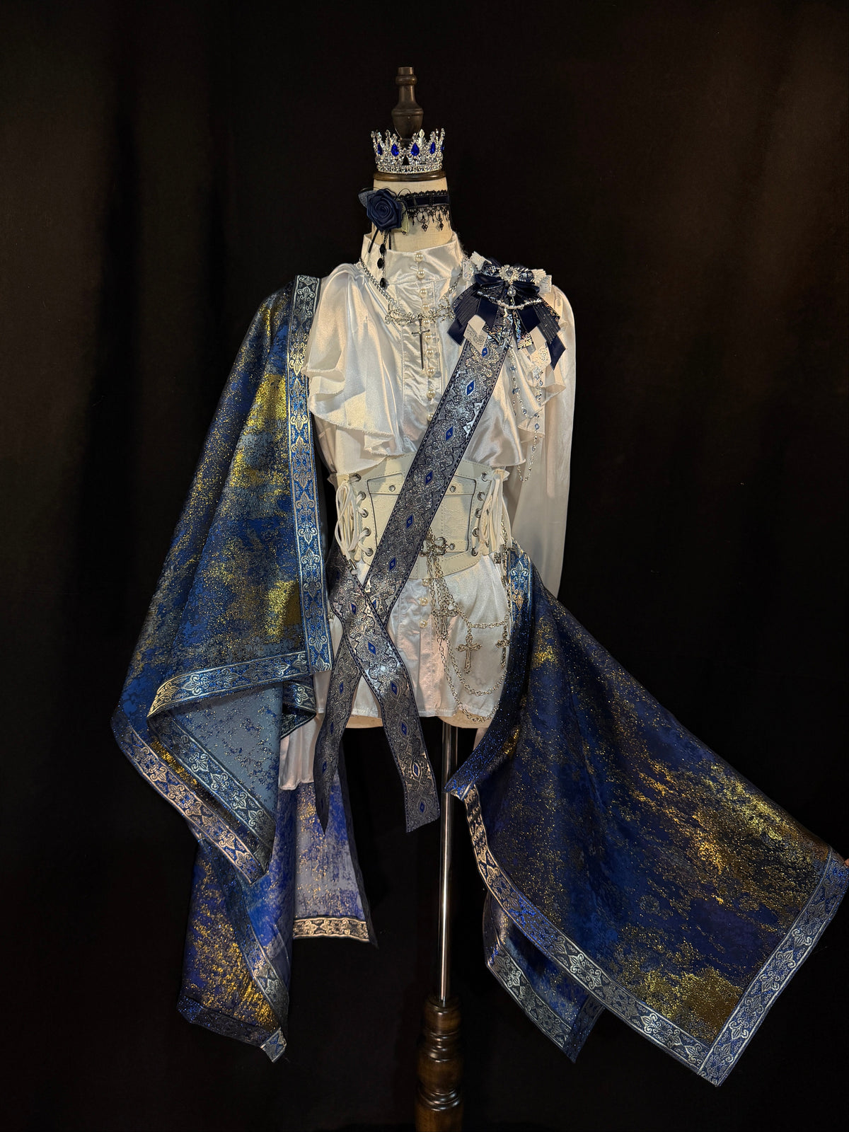 Sapphire Sovereign Royal Knight Court Style Vintage Gothic Lolita Prince Set
