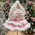 Christmas Pink Bunny Doll Dress LFD0007