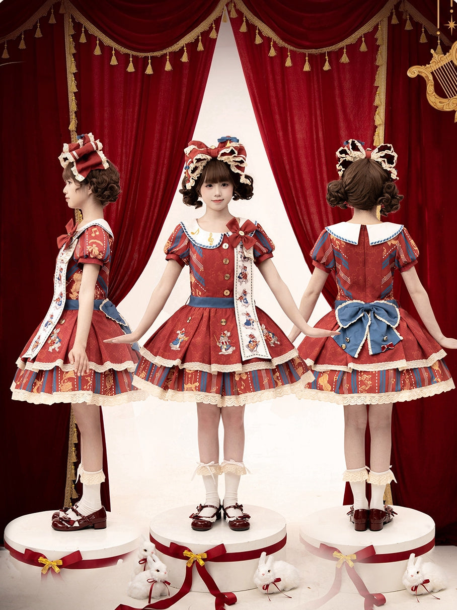 Rabbit Orchestra Lolita Embroidered Cute OP / JSK Dress