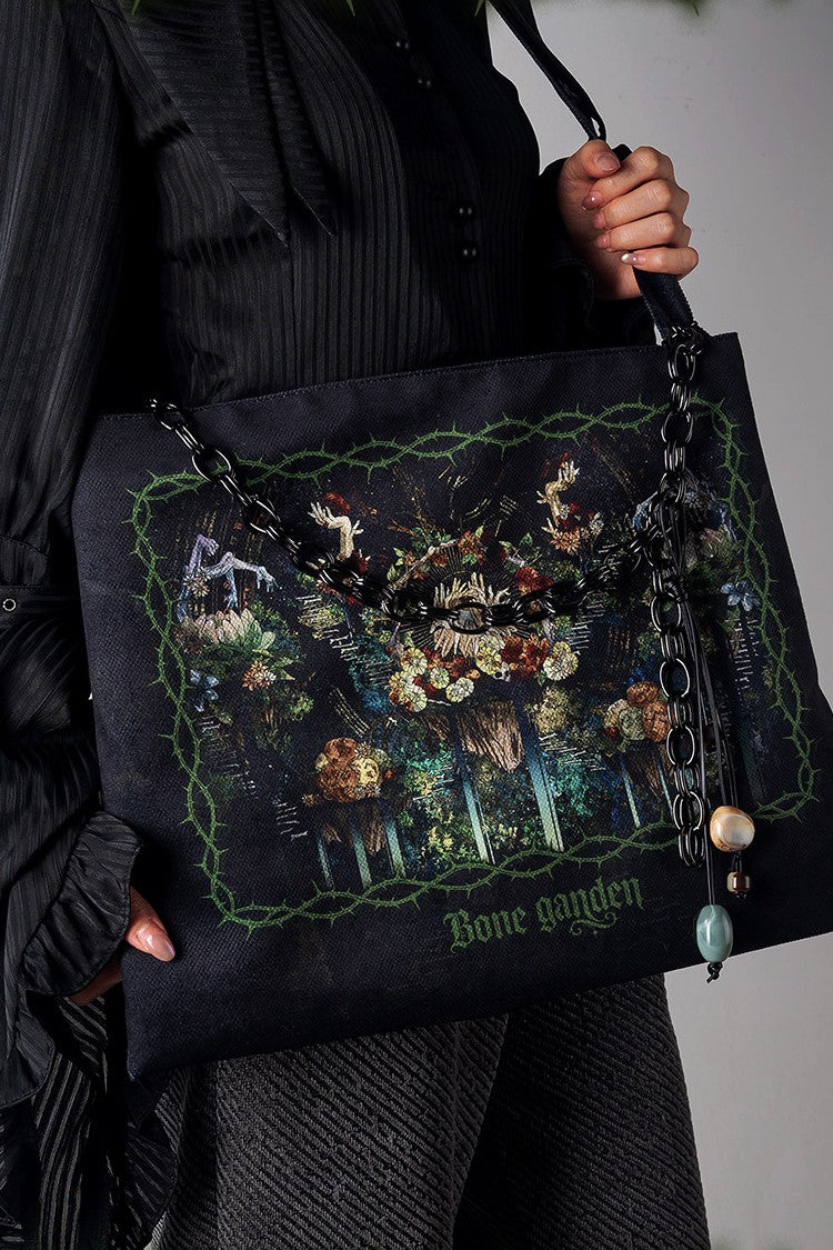 Bone Garden Series Lolita Design Dark Gothic Cthulhu Tote Bag