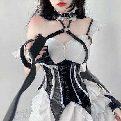 Lolita Little Devil PVC Lingerie Set LE1054