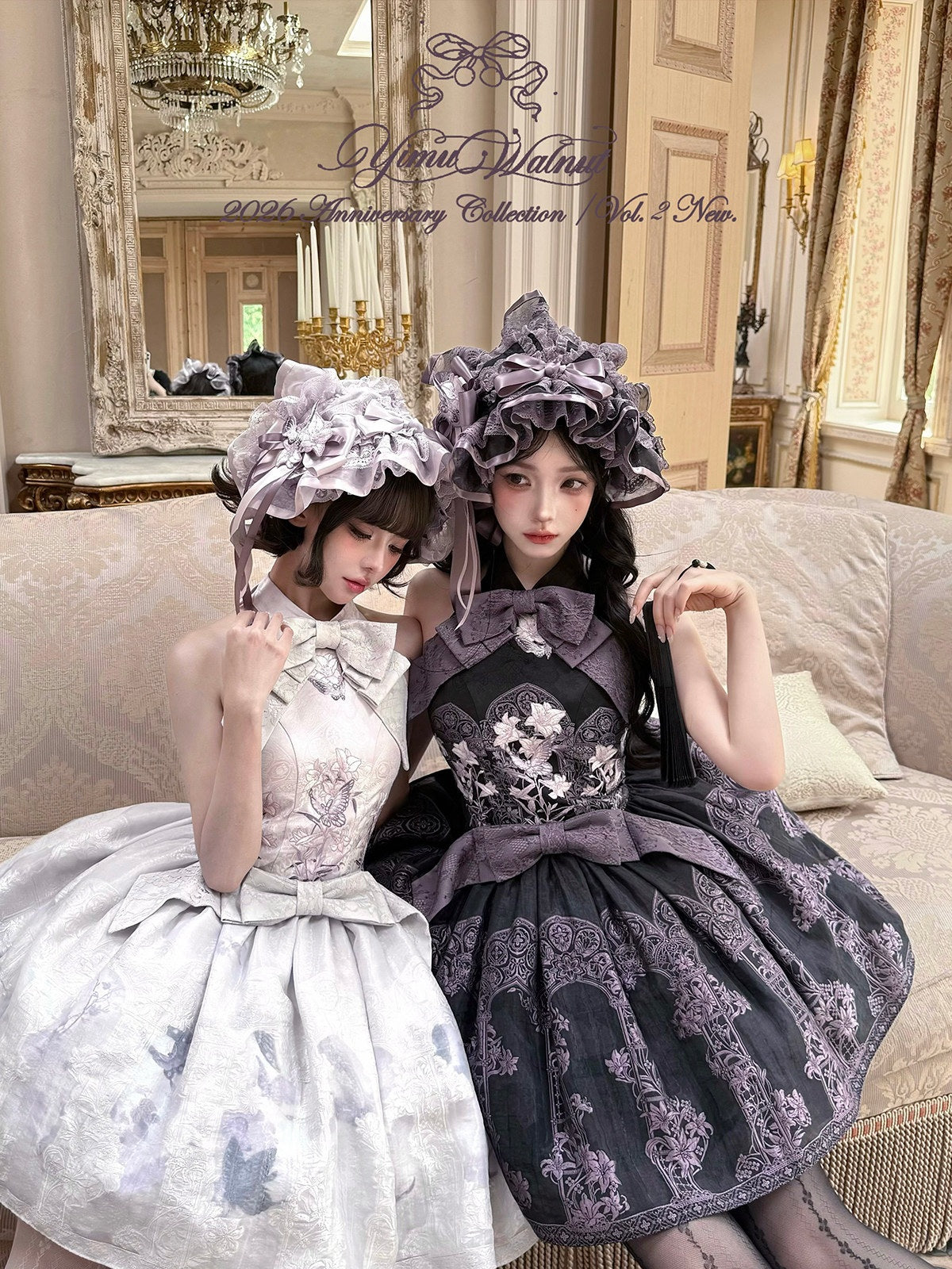 Stained‑Glass Reverie Japanese‑Style Classic Lolita Purple JSK Dress Set