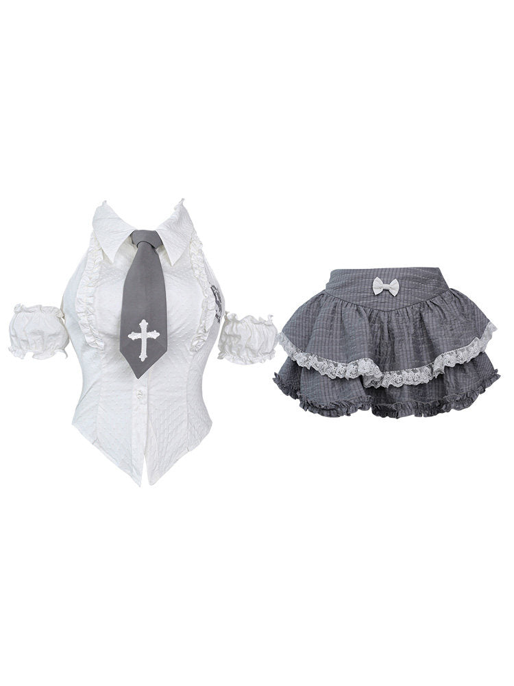 Virtual Academy Summer Blouse & Skirt Set