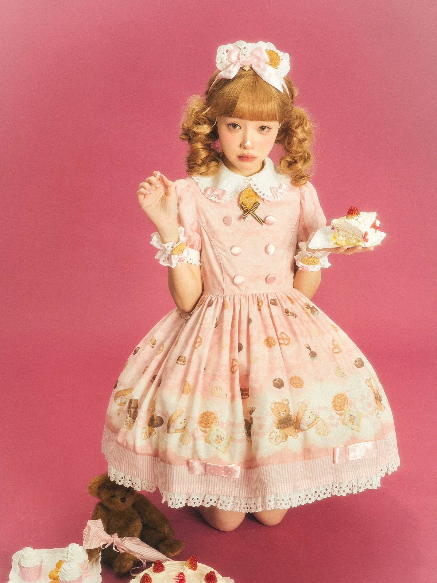 Patisserie Forever Happiness Lolita Pink OP Dress Set