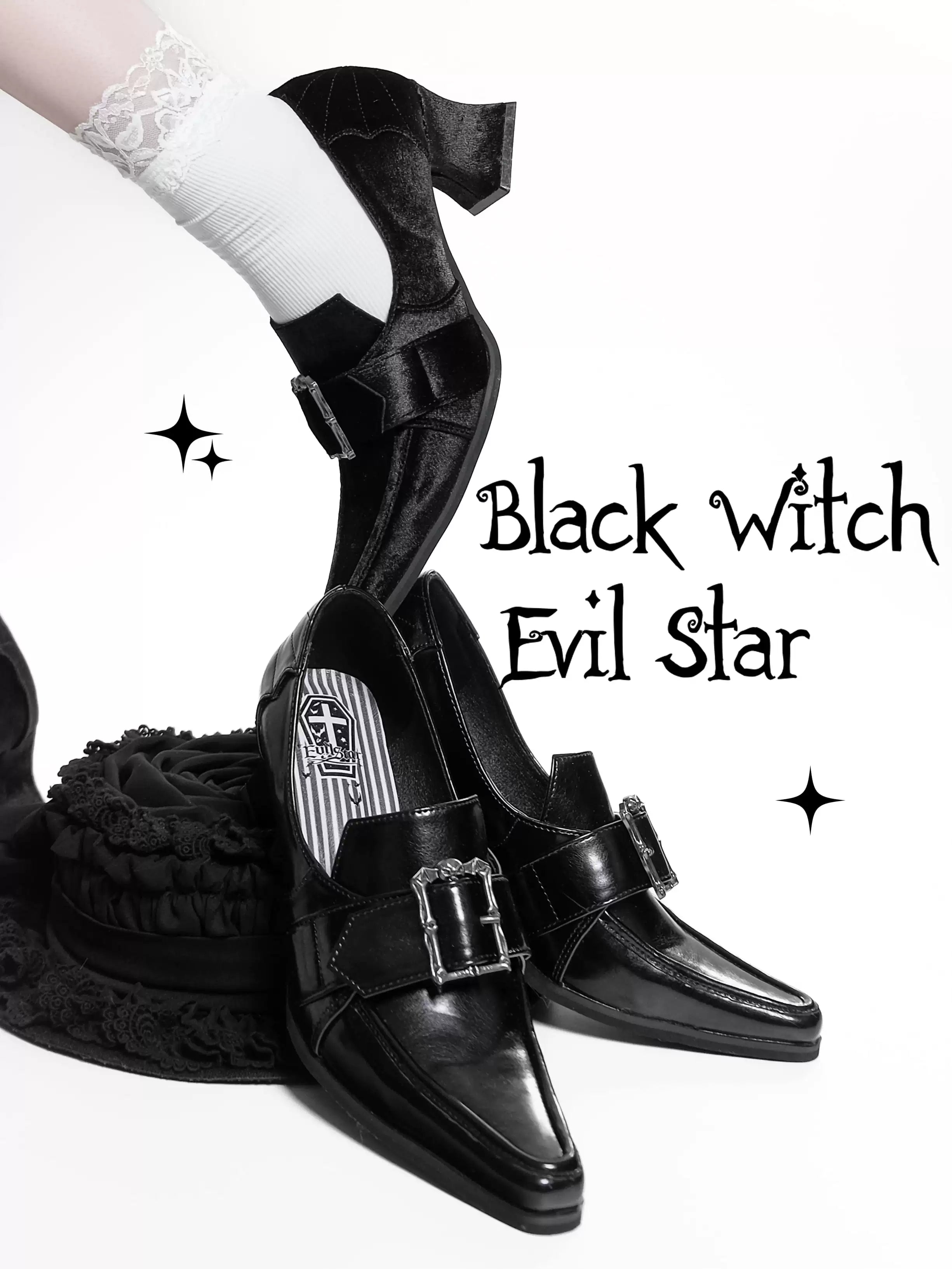 Nocturna Witch Gothic Velvet Pointed Toe Goblet Heel Lolita Pumps