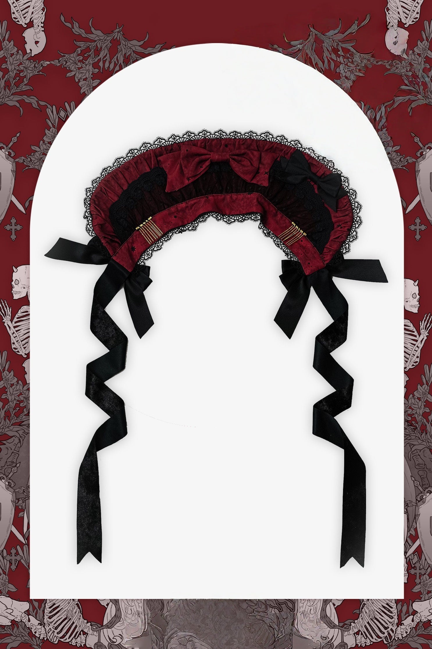 Dragon Bone Lily Lolita Gothic Red OP Dress