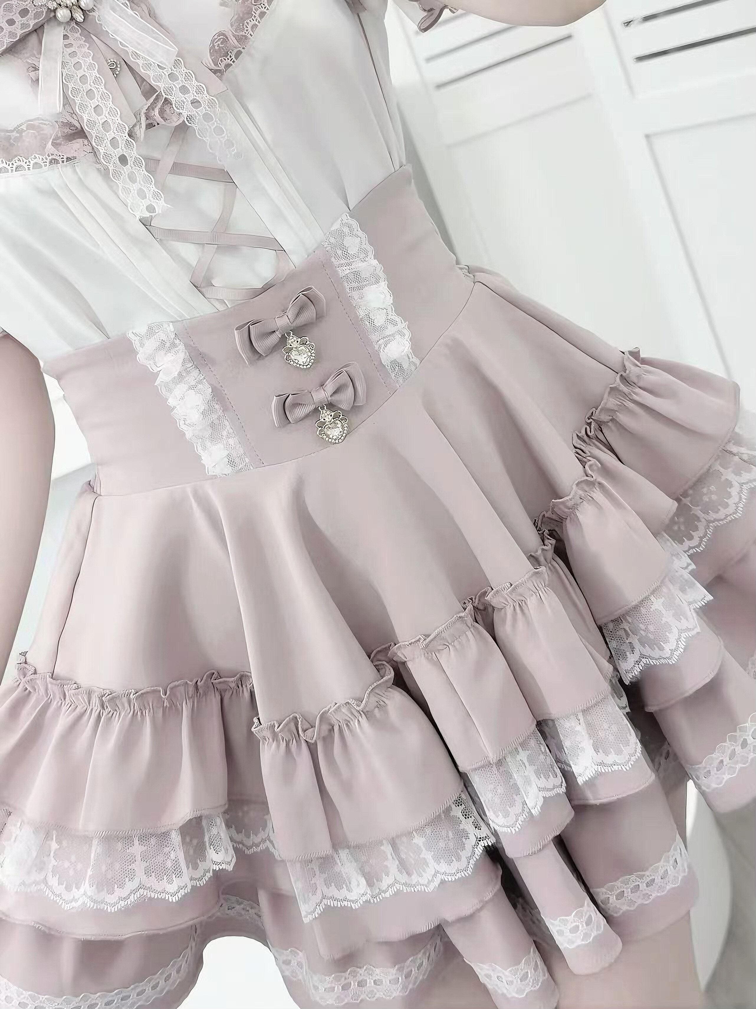 Vanilla Reply Transfer Student Collab Sweet Blouse and Skirt
