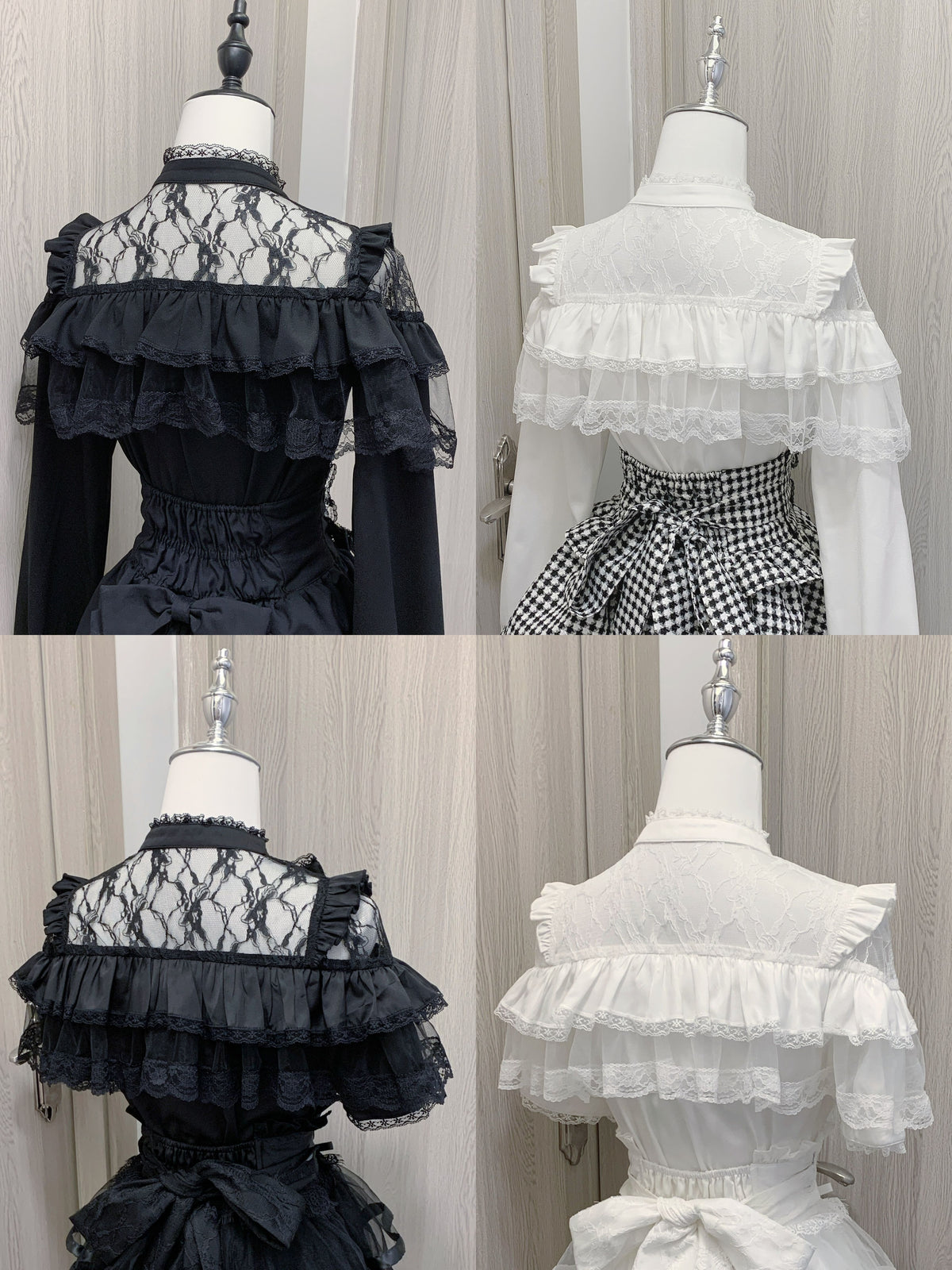 Mass Produced J-Style Lace Bow Short Sleeve / Long Sleeve Shirt