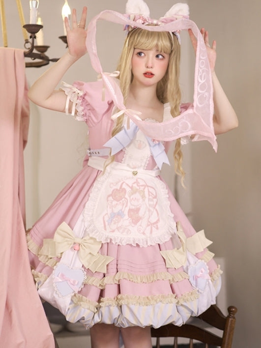 Super Sweet Lolita Girly Pink OP Dress