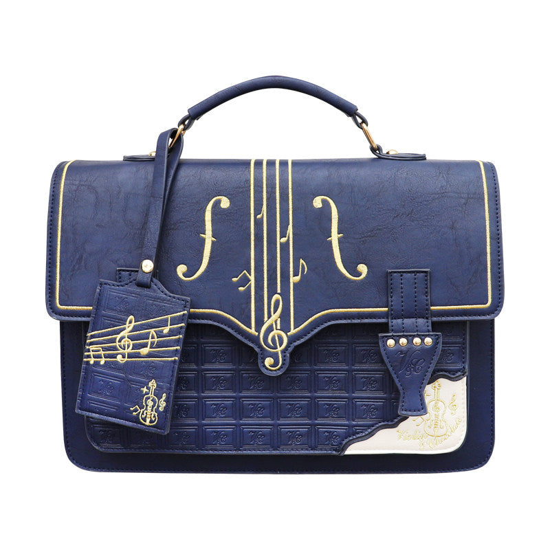 Cocolezi Chocolate Musical Note Embroidered Bag