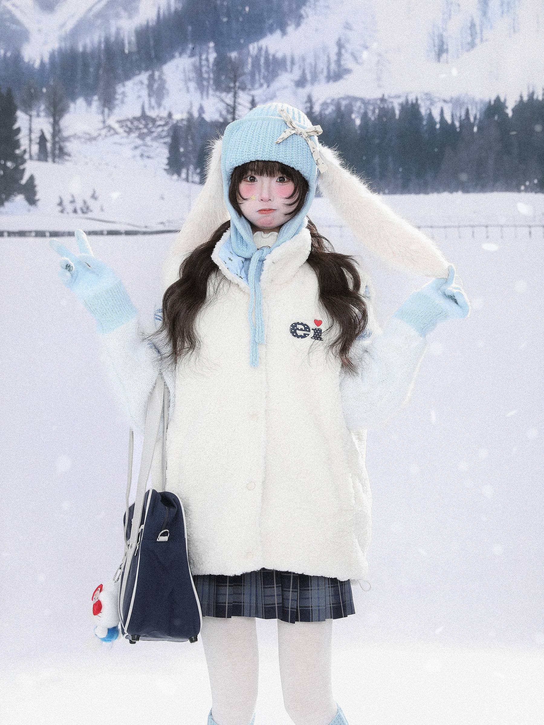 Kawaii Double-Sided Star Embroidered Winter Jacket MGD0013