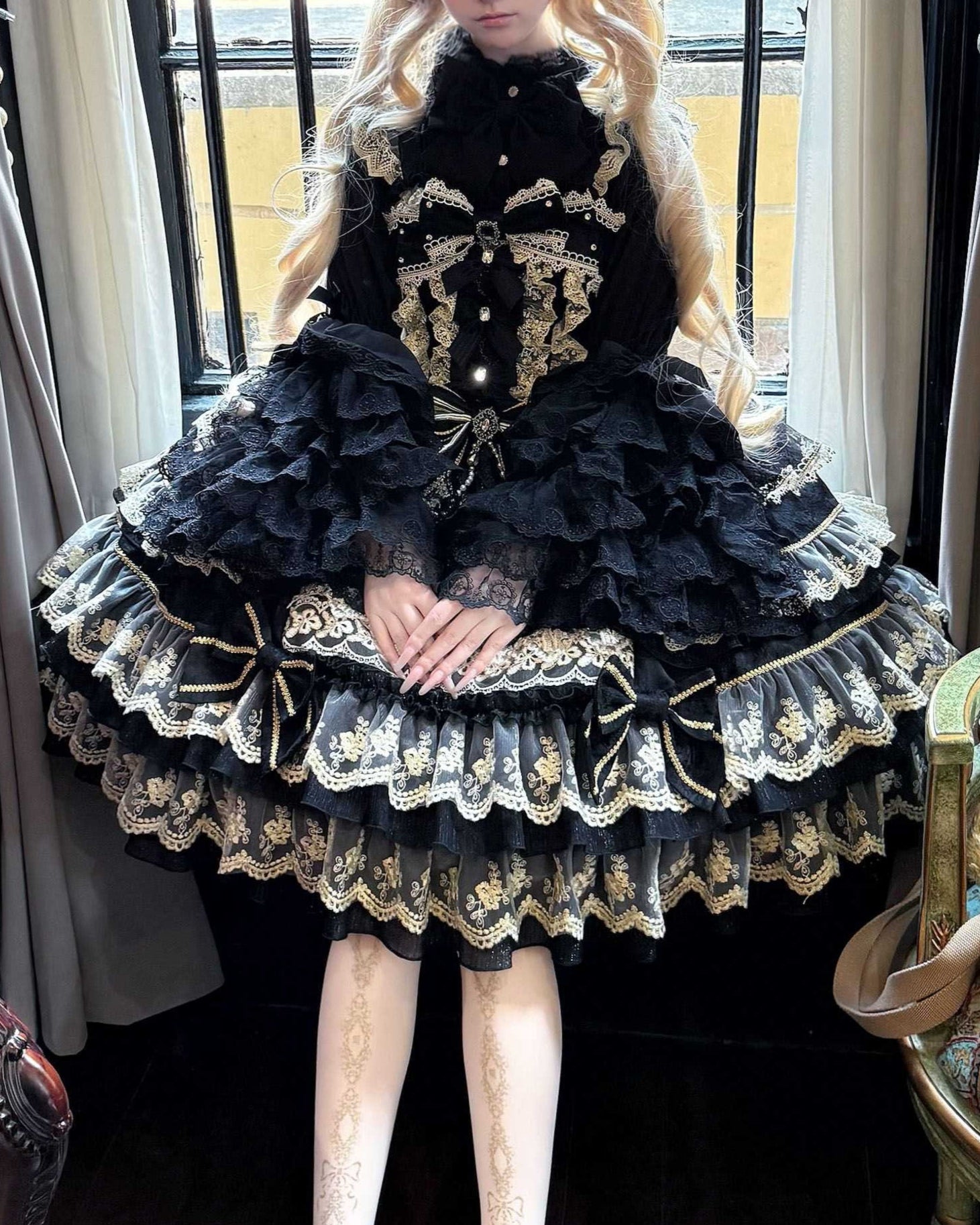 Lolita Doll Inspired JSK Goth Dress LG1039