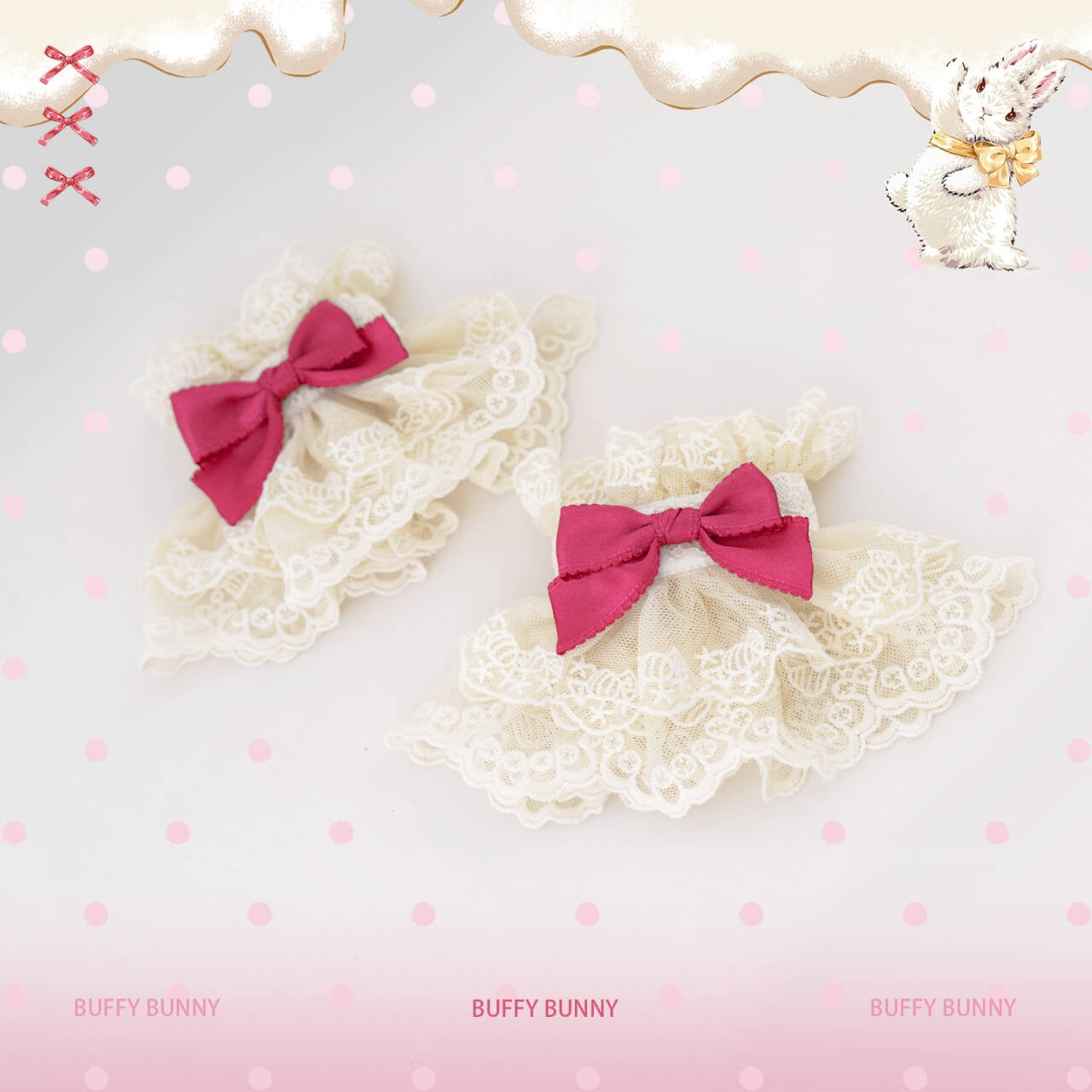 Parfait Dessert Bunny Sweet Cute Strawberry Print Embroidered JSK