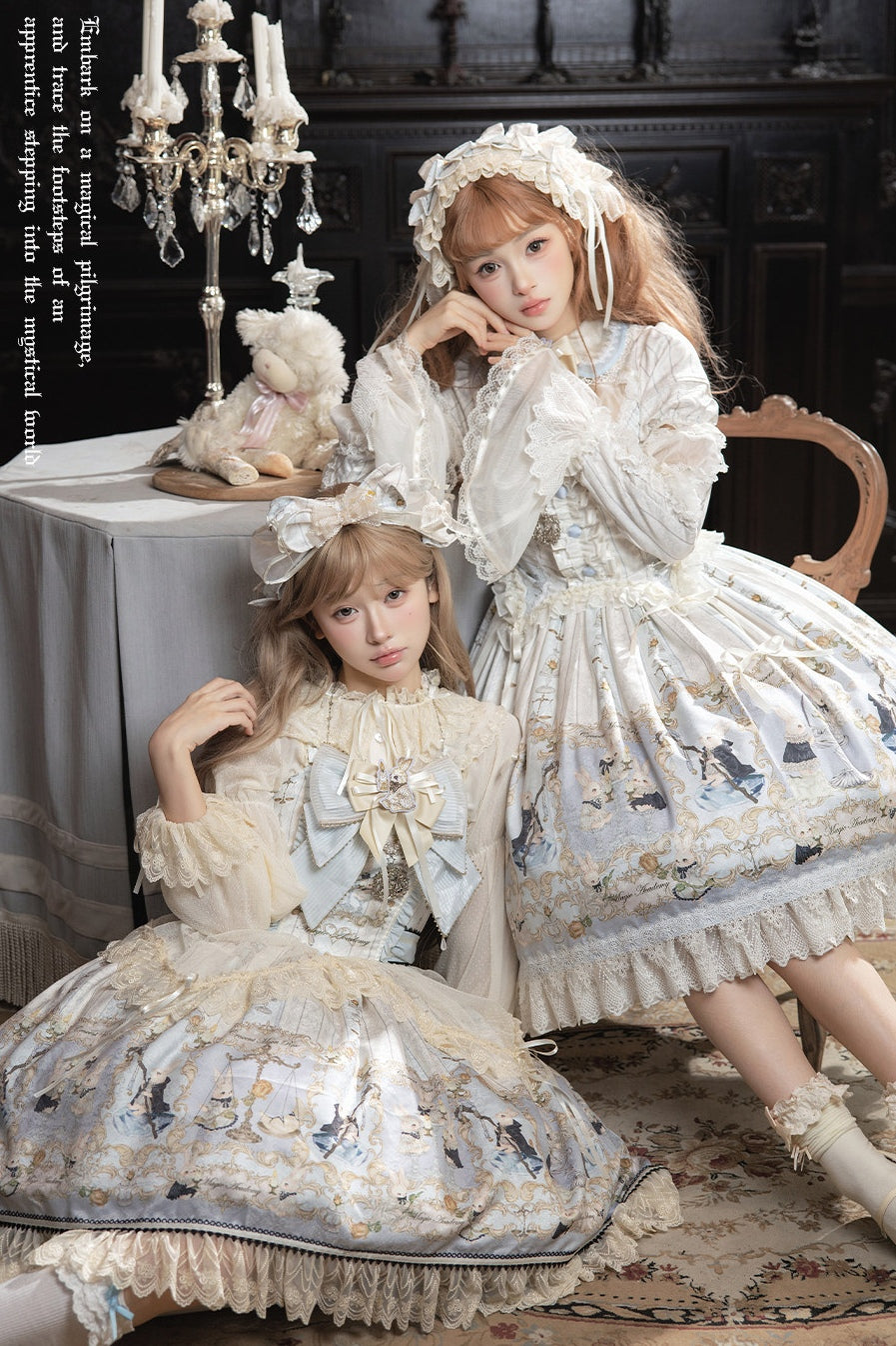 Magic Academy Record Vintage‑Old‑School Printed Lolita JSK / OP Dress