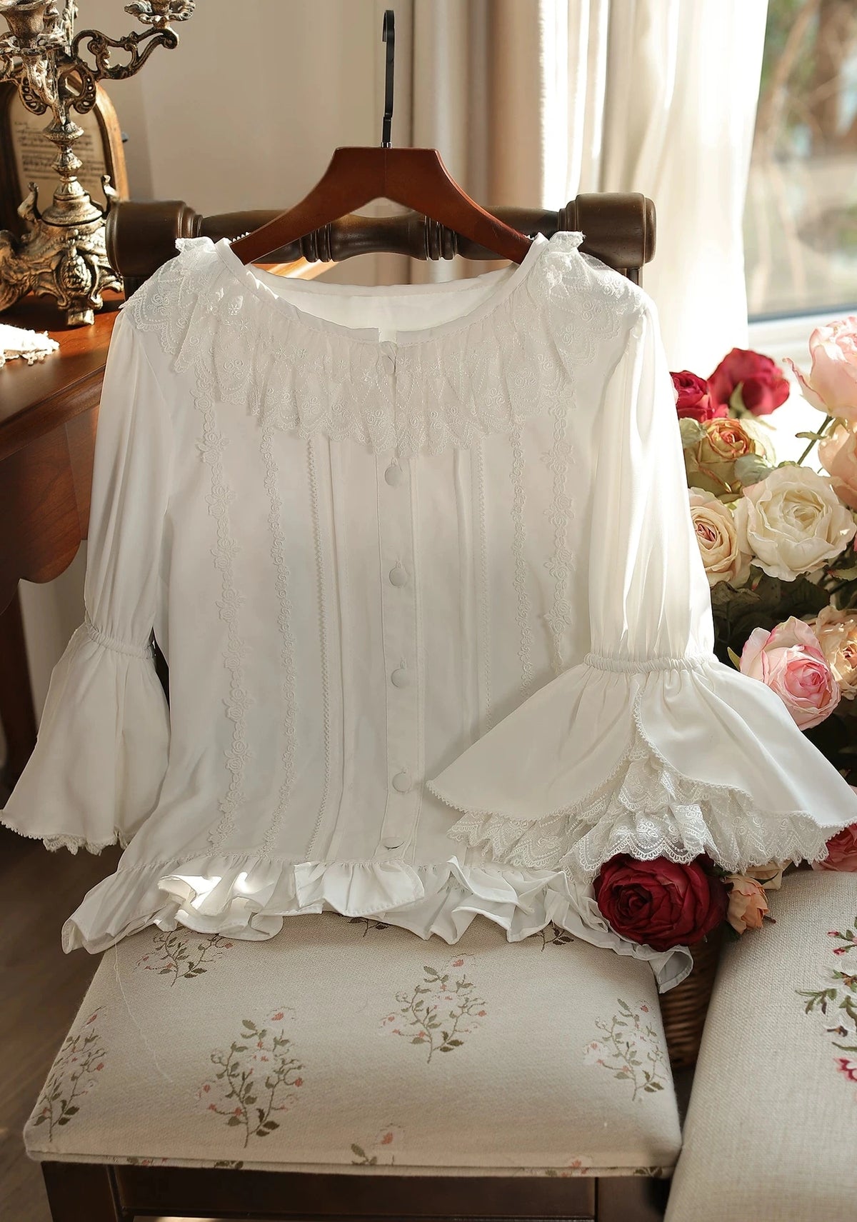 Summer Breeze 2.0 Ruffle Collar Princess Sleeve Lolita Blouse