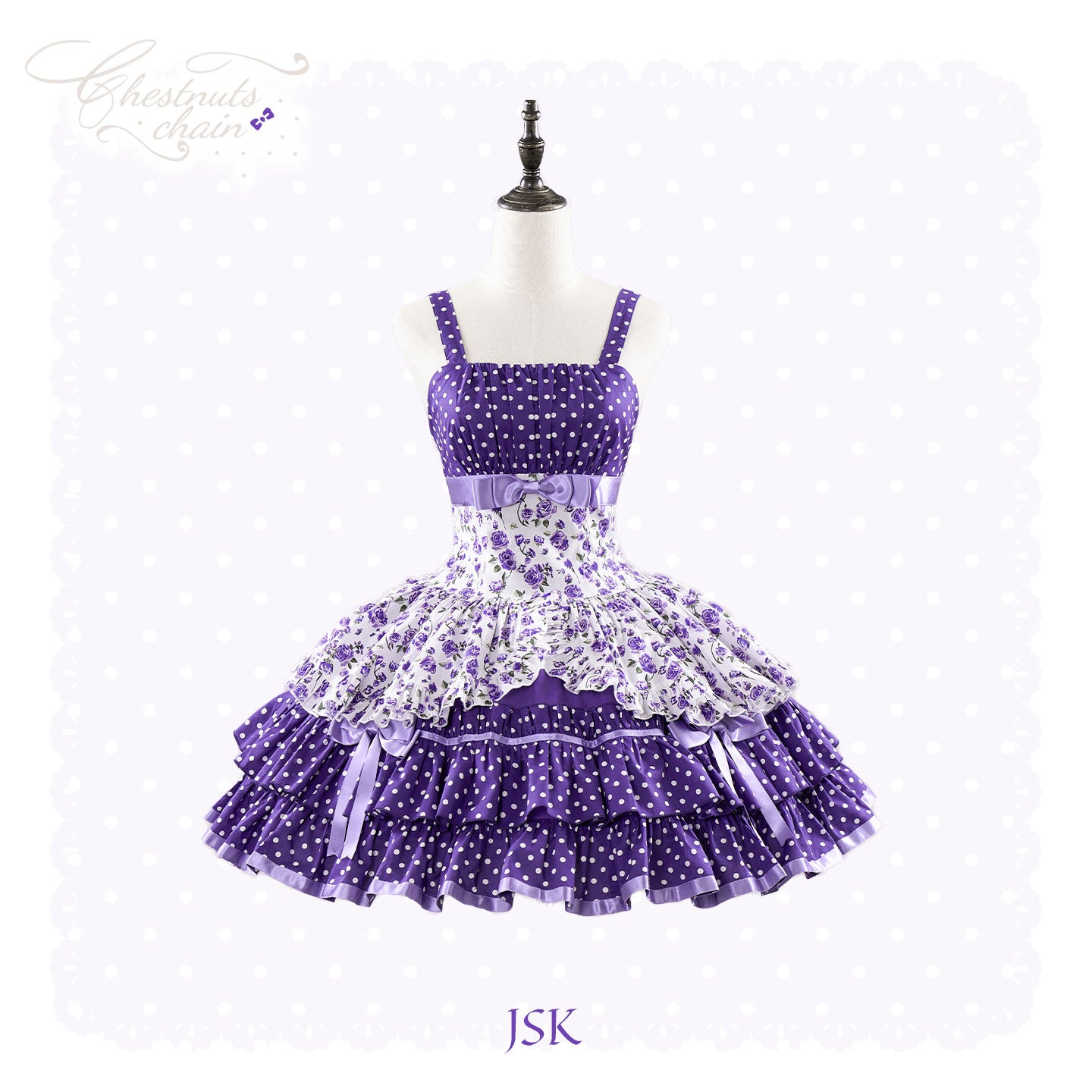 Li Bobo Vintage Polka‑dot Lolita JSK & Blouse Set