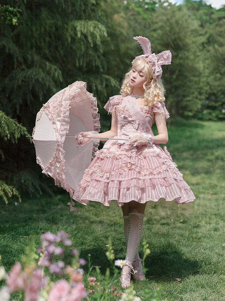 Ribbon Rabbit Lolita Pink JSK Dress