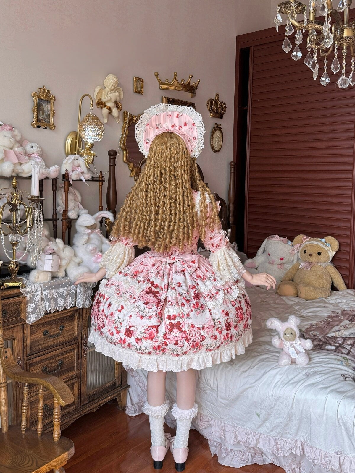 Strawberry Concerto Original Sweet Elegant Bud Shape Lolita JSK Dress