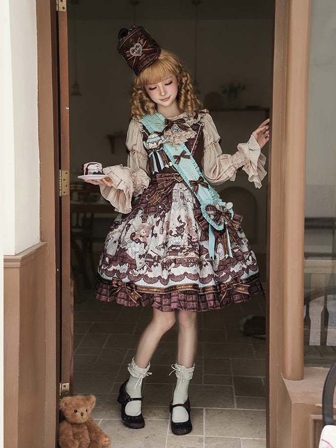 Bear Cocoa Doll-like Lolita Suspender Dress