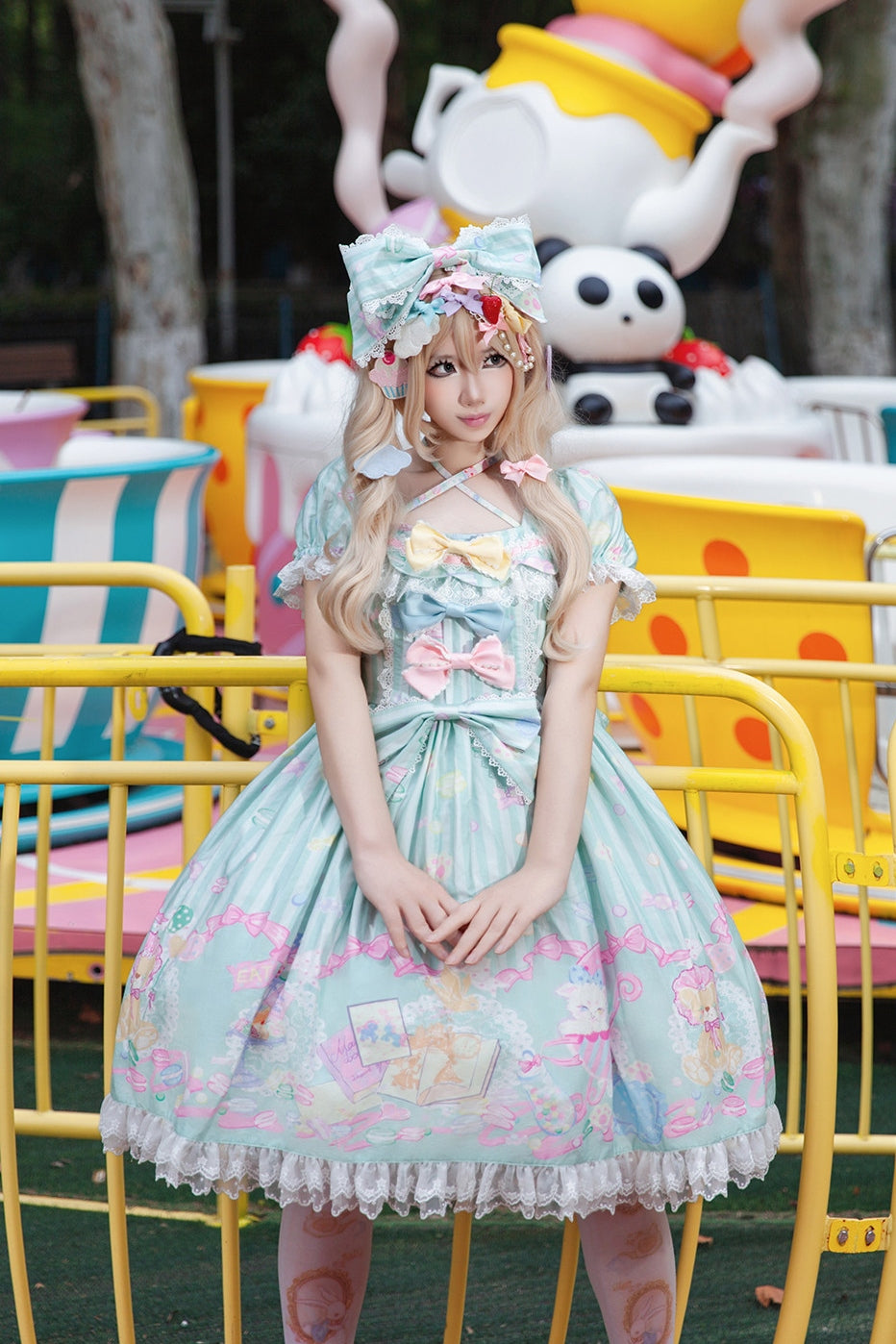 Macaron Dolly House Candy Print Sweet Lolita OP Dress