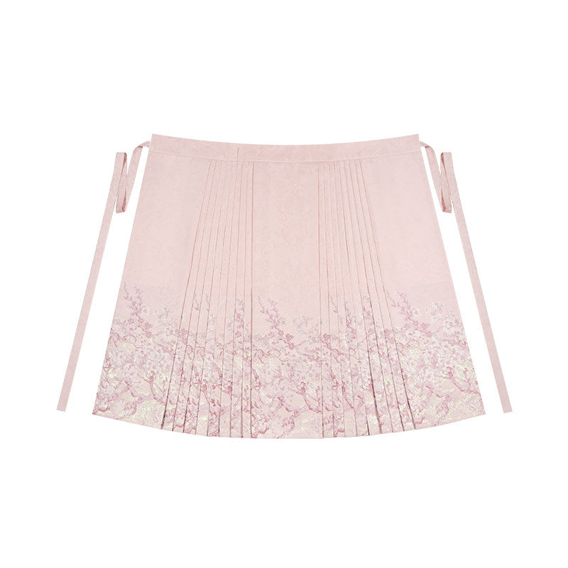 Apricot Blossom Shadow Pink & Blue Black Hanfu Lolita JSK Set