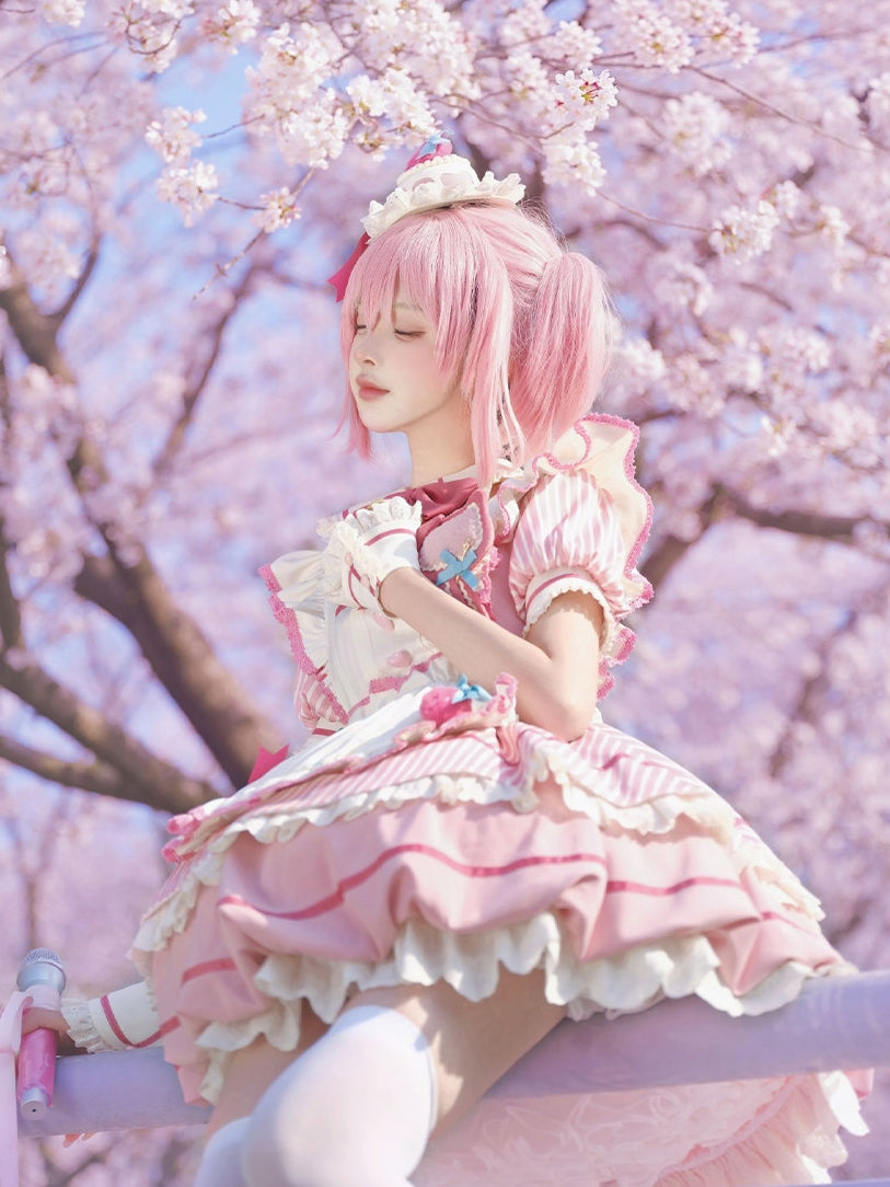 Berry Bubble Blossom Sweet Maid Lolita OP & Apron Set