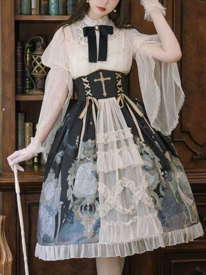 Lolita Elegant Vintage Dress LC1009