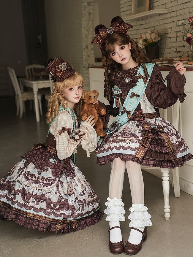 Bear Cocoa Doll-like Lolita Suspender Dress
