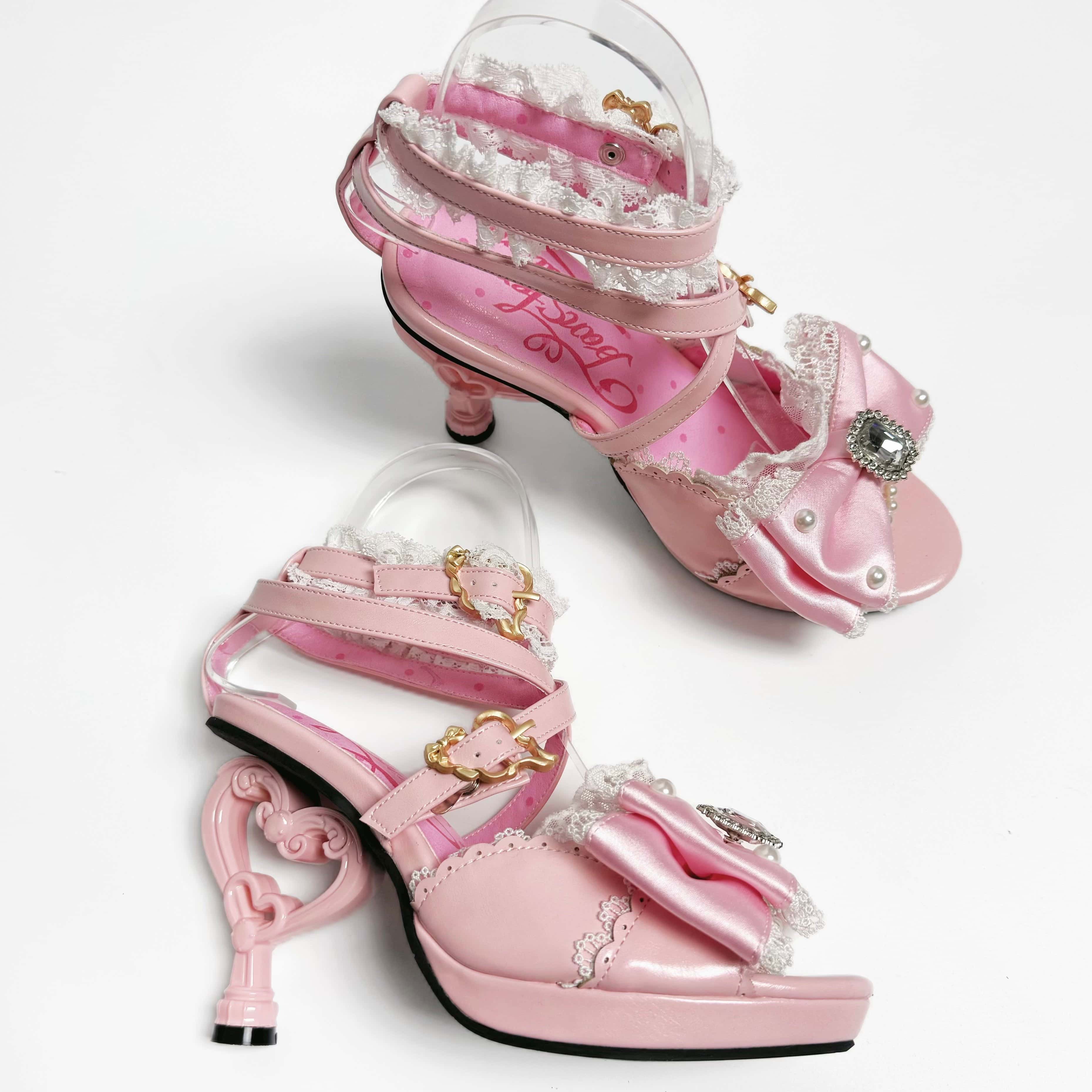 Heisei Yukihime Japanese Peep Toe Heels
